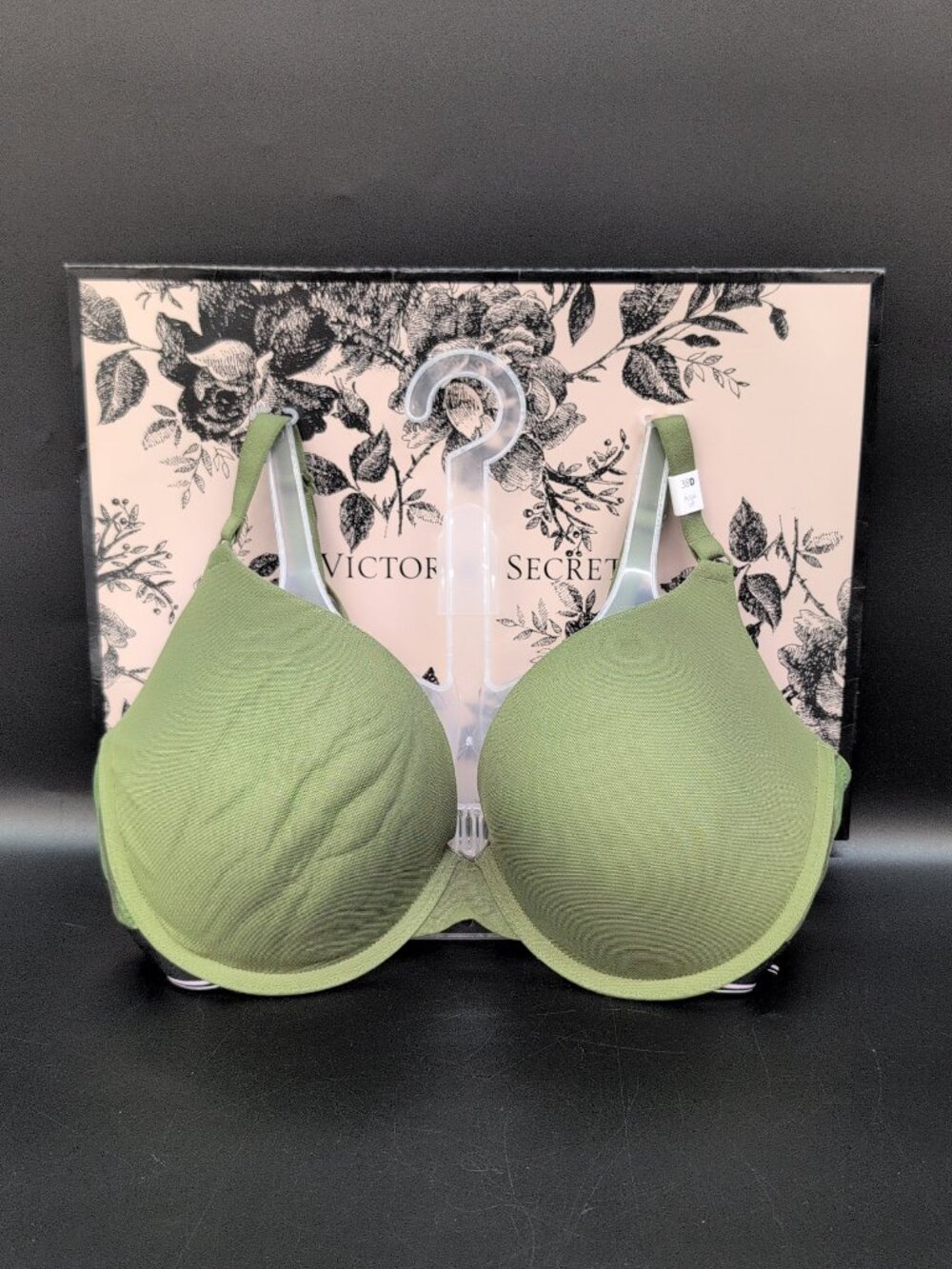 Victoria Secret PINK Wear Everywhere Underwire Push Up Bra 38D Olive Green